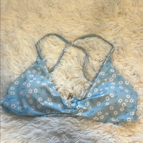 Ditsy Floral Bikini Top Blue - Picture 1 of 4